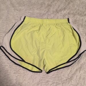 Women's Neon Yellow Athletic Shorts